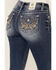 Miss Me Women's Graceful Angel Bootcut Jeans, Blue, hi-res