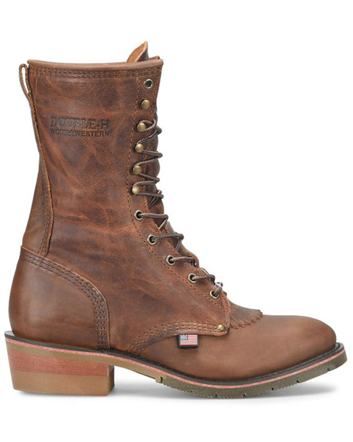 Image #2 - Double H Men's Lewis Packer Boots - Round Toe, Caramel, hi-res