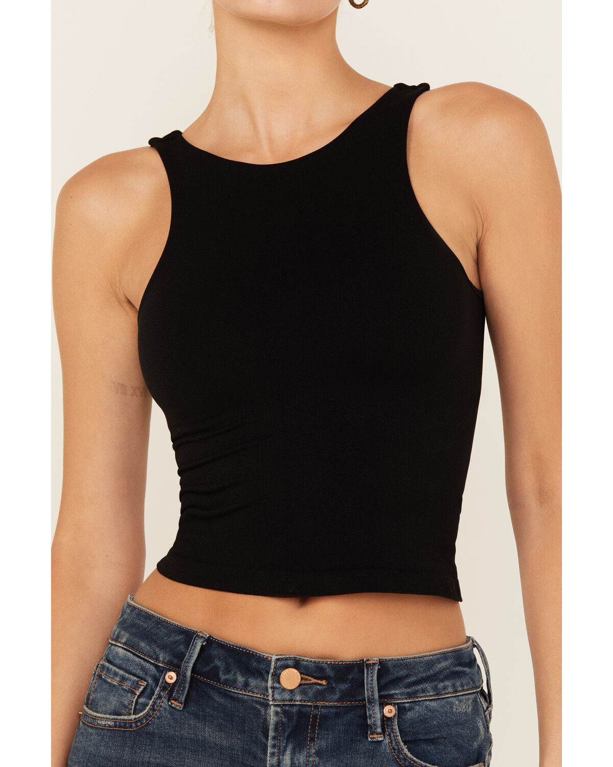 Image #3 - Free People Women's Clean Lines Cami, Black, hi-res