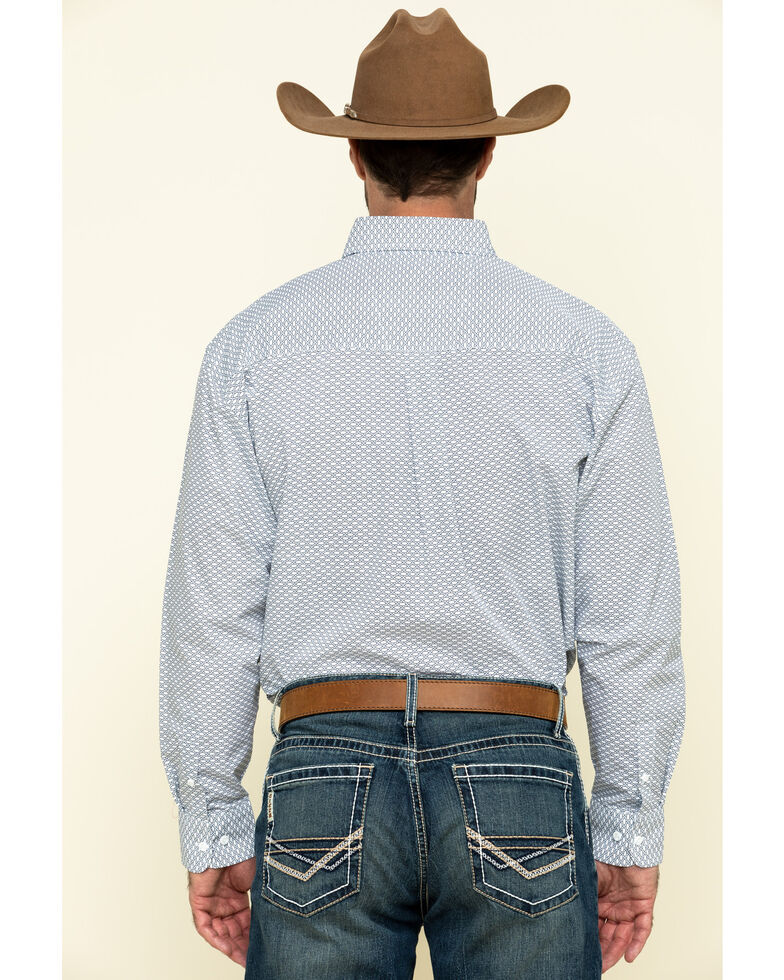 Strait By Wrangler Men's Purple Small Circle Geo Print Long