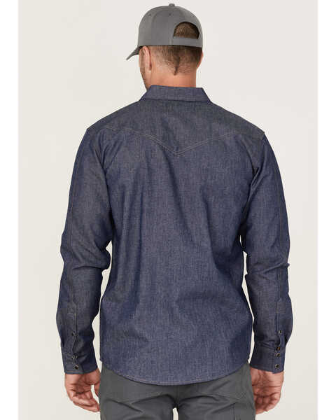 Image #4 - Cody James Men's FR Denim Mount Vernon Long Sleeve Snap Work Shirt , Indigo, hi-res