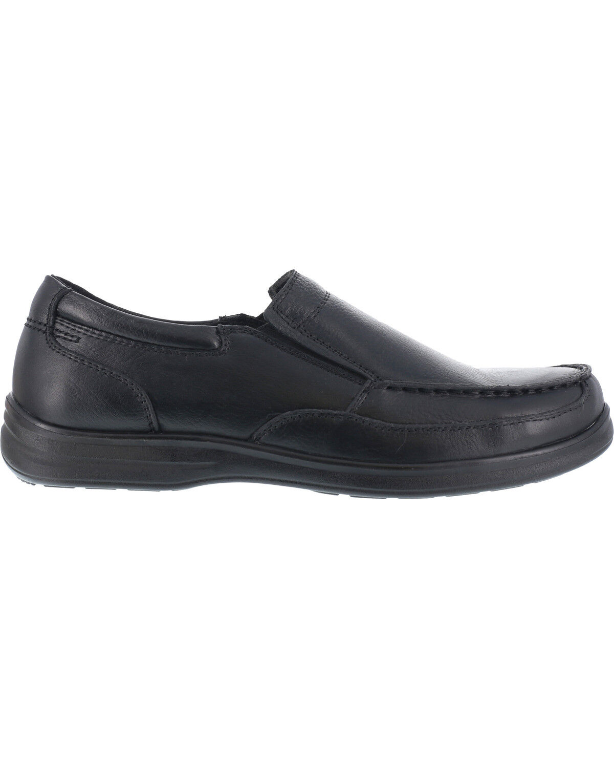 Image #3 - Florsheim Men's Slip-on Work Shoes - Steel Toe, Black, hi-res