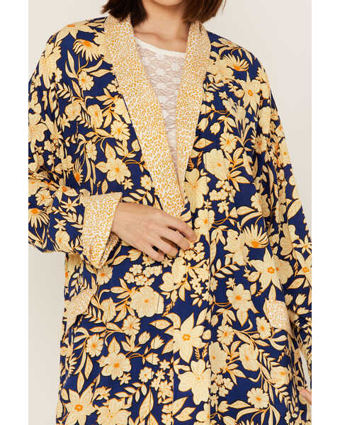 Wild Fable™ Women's Plus Size Striped Long Sleeve Duster Kimono Jacket