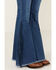 Image #2 - Cowgirl Hardware Girls' Fringe Bell Bottom Stretch Denim Jeans, , hi-res