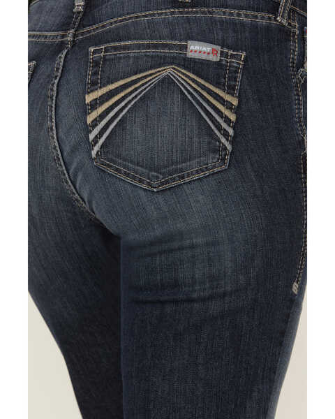 Image #4 - Ariat Women's FR Avelynn Medium Wash DuraLight Stretch Slim Work Jeans , Blue, hi-res