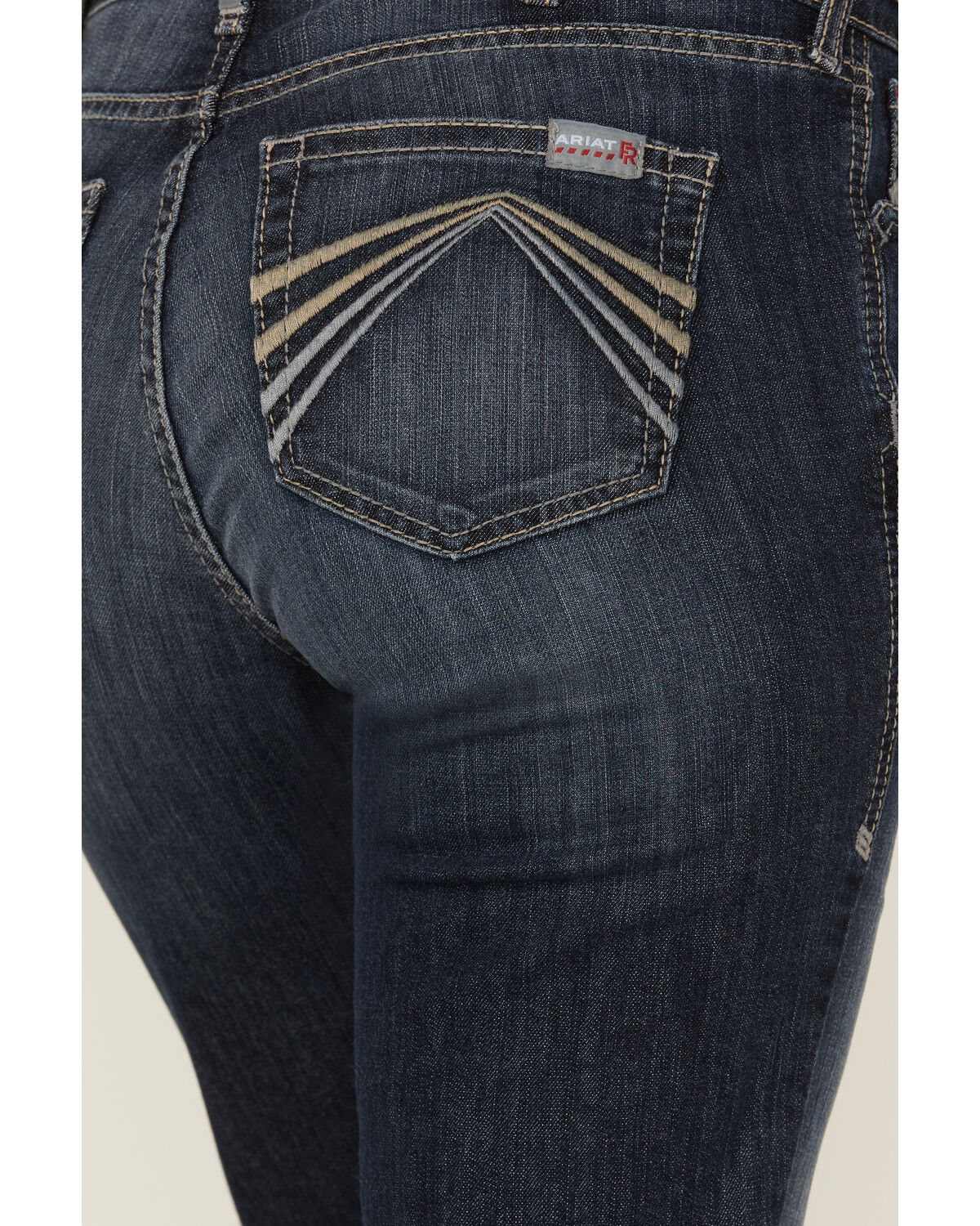 Image #4 - Ariat Women's FR Avelynn Medium Wash DuraLight Stretch Slim Work Jeans, Blue, hi-res