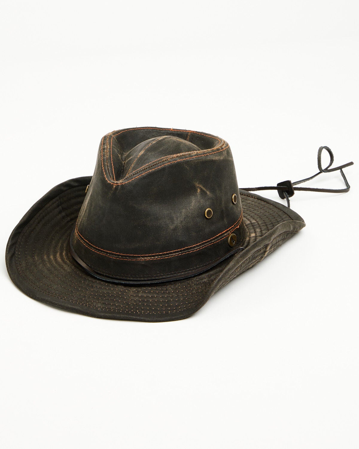 Cody James Men's Weathered Cotton Work Sun Hat, Brown, hi-res