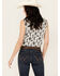 Image #4 - Cowgirl Hardware Women's Southwestern Print Sleeveless Snap Western Shirt, White, hi-res