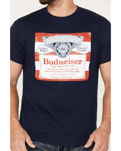 Image #3 - Brew City Beer Gear Men's Budweiser Patriotic Logo Short Sleeve T-Shirt, , hi-res