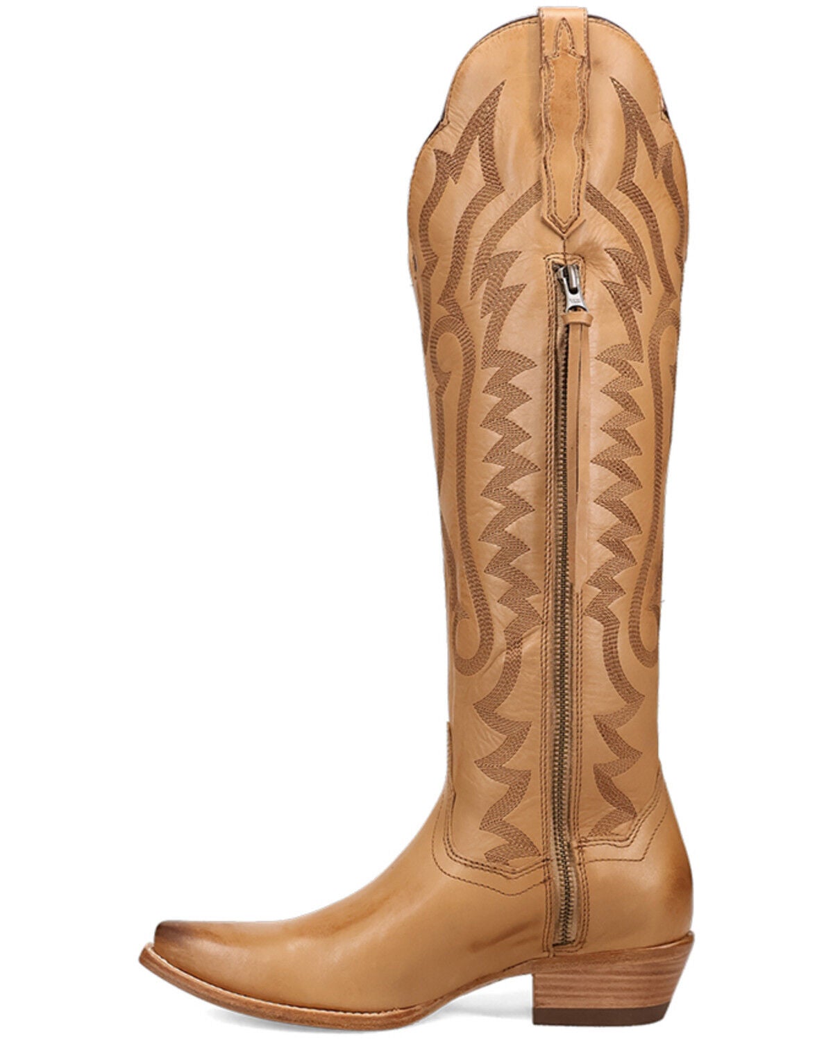Image #3 - Dan Post Women's Heartland Tall Western Boots - Snip Toe, Tan, hi-res
