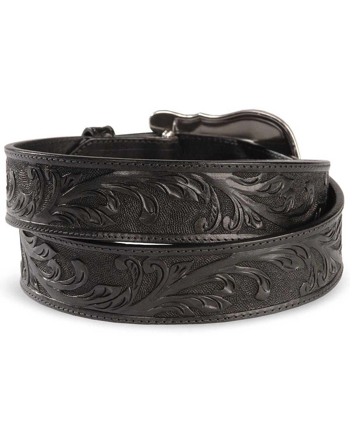 Image #2 - Tony Lama Men's Western Ride Leather Belt, Black, hi-res