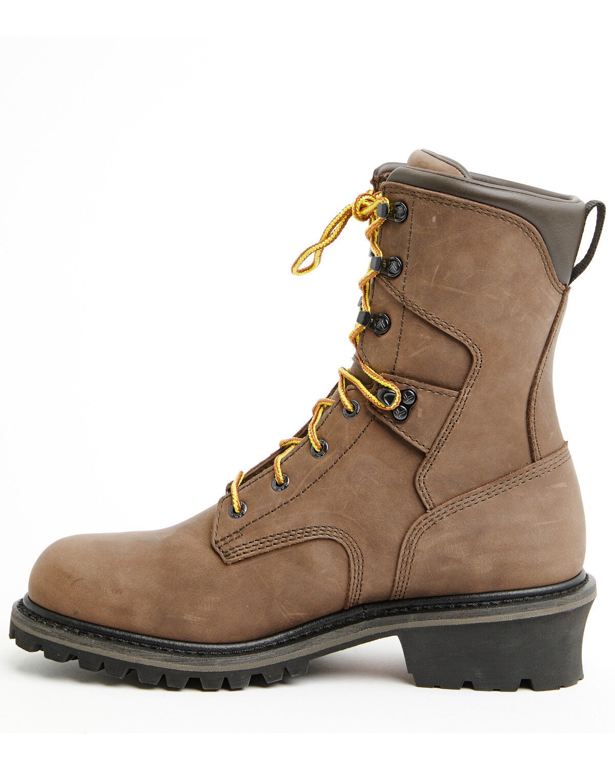 Image #3 - Hawx Men's 8" Logger Lace-Up Work Boot - Soft Toe, Chocolate, hi-res