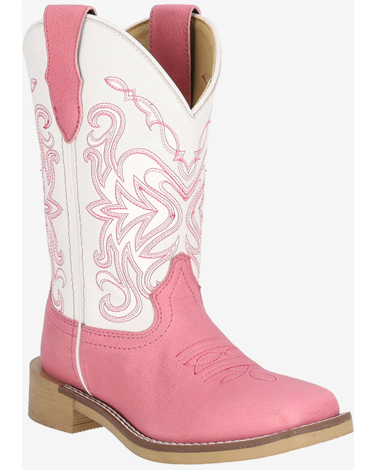 Smoky Mountain Girls' Georgia Girl Western Boots - Broad Square Toe, White, hi-res