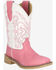 Image #1 - Smoky Mountain Girls' Georgia Girl Western Boots - Broad Square Toe, White, hi-res