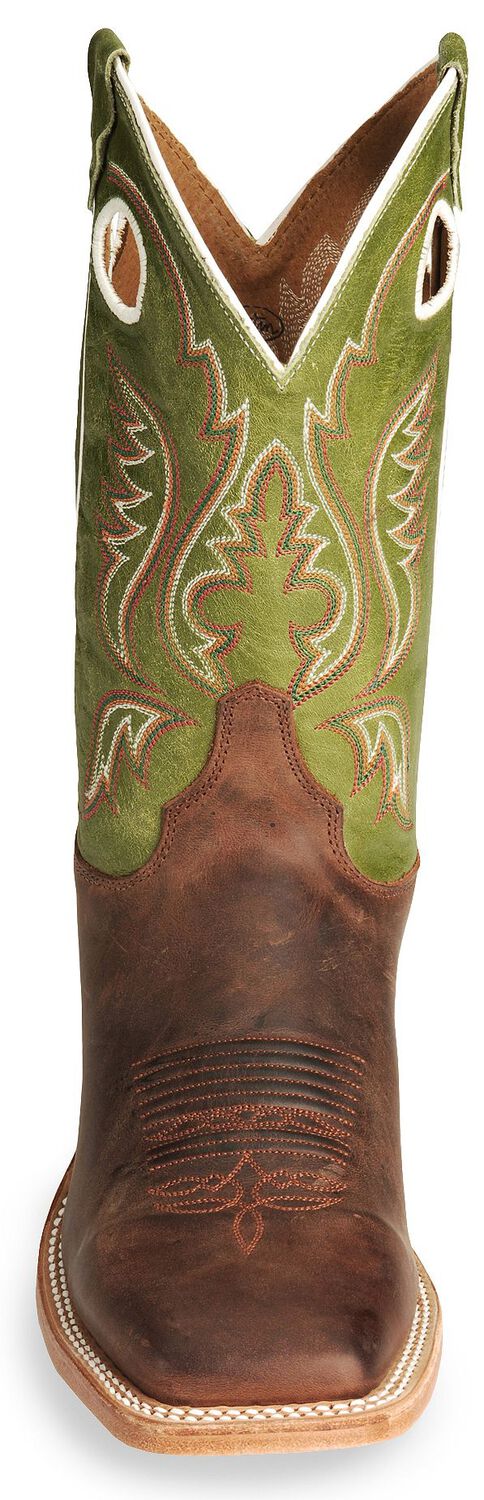 Image #4 - Justin Men's Bent Rail Cognac Western Boots - Broad Square Toe, Cognac, hi-res
