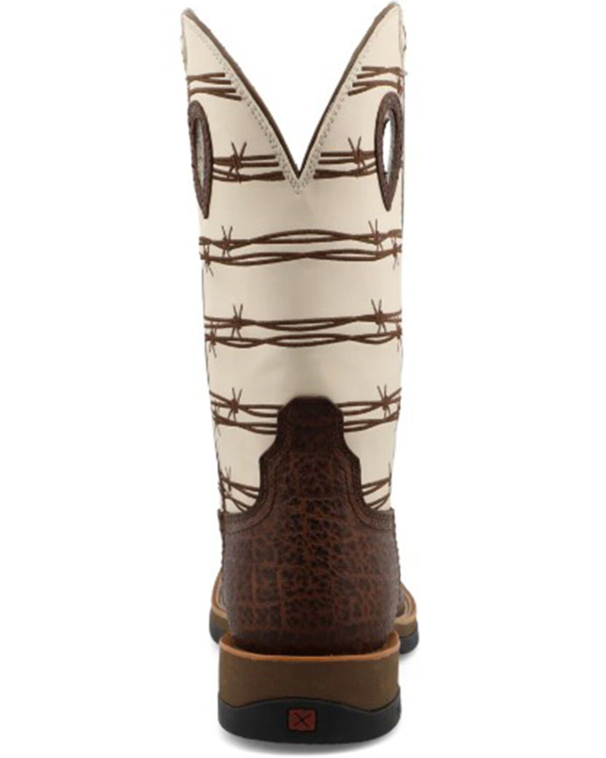 Image #5 - Twisted X Men's 12" Elephant Print Tech X Western Performance Boots - Broad Square Toe, Cream, hi-res