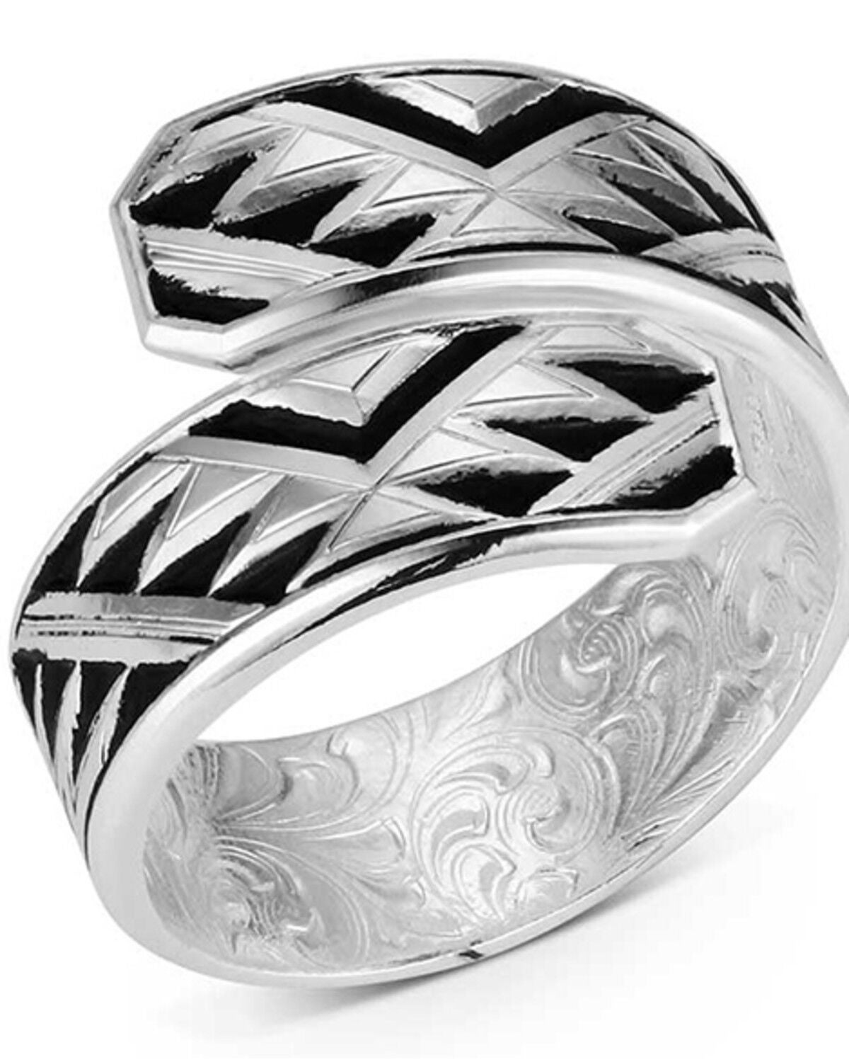 Image #1 - Montana Silversmiths Women's Southwestern Wrap Ring, Silver, hi-res