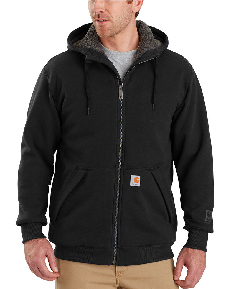 Carhartt Men's Rain Defender Rockland Sherpa-Lined Full-Zip Hoodie ...