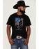 Image #1 - RANK 45® Men's Gate Flag Logo Graphic T-Shirt , Black, hi-res