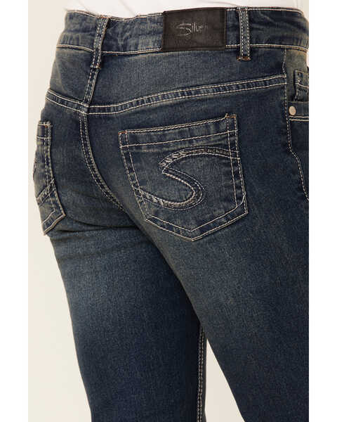 Image #3 - Silver Girls' Tammy Dark Wash Bootcut Jeans, Blue, hi-res
