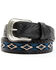Cody James Men's Southwestern Billet Western Belt, Black/blue, hi-res