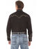 Scully Men's Diamond Embroidered Long Sleeve Western Shirt , Black/white, hi-res