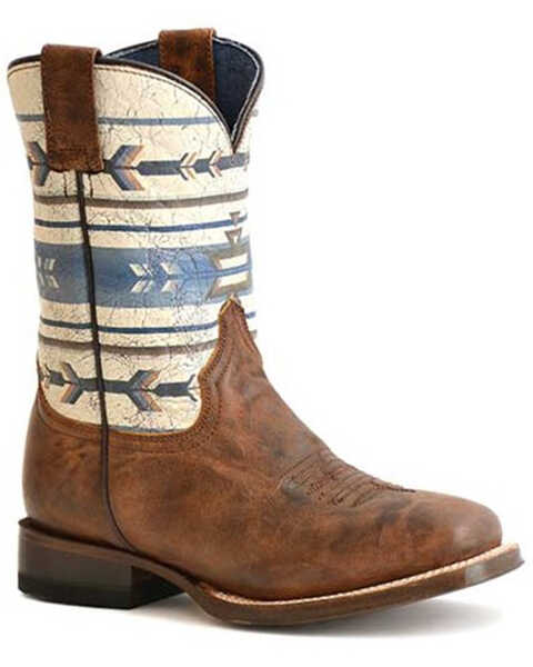Roper Boys' Cowboy Western Boots - Square Toe, Tan, hi-res