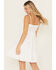 Image #4 - Angie Women's Smocked Front Mini Dress, White, hi-res