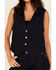 Image #3 - Ariat Women's Denim Lurex Striped Vest, Blue, hi-res