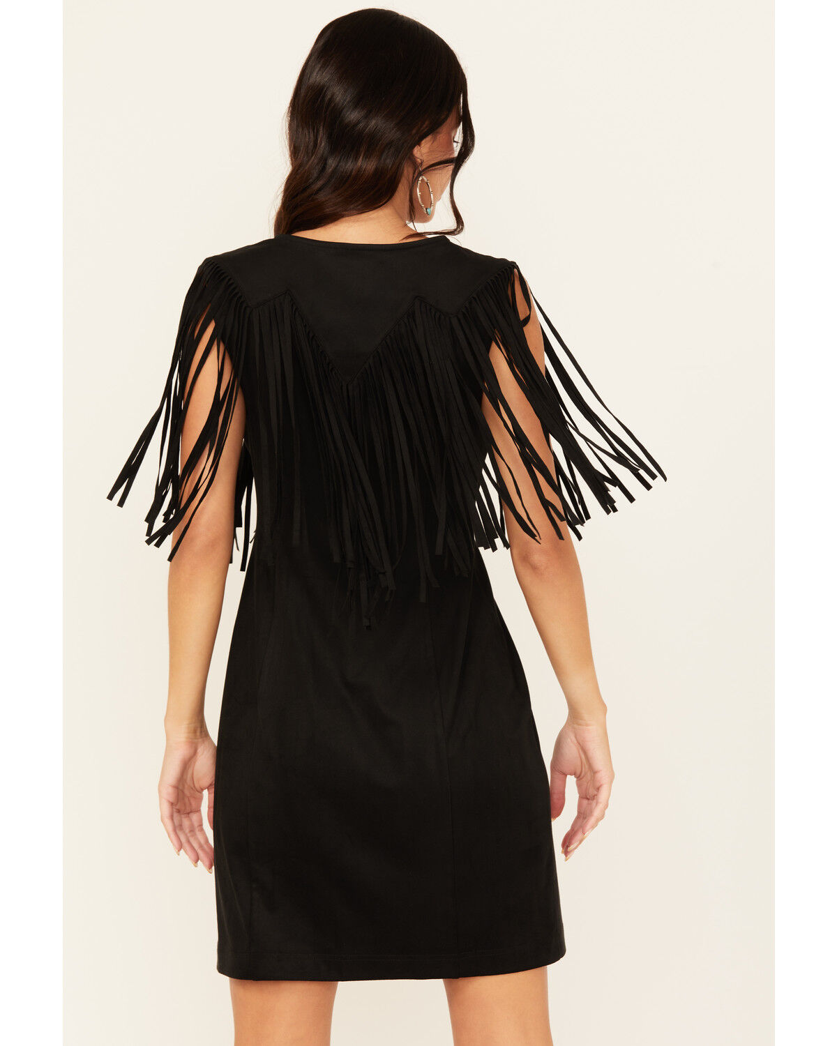Image #4 - Idyllwind Women's Lady Bird Faux Suede Mini Dress, Black, hi-res
