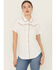 Image #2 - Idyllwind Women's Featherlight Short Sleeve Snap Stretch Western Shirt, Ivory, hi-res