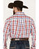 Image #4 - Wrangler Men's Classic Plaid Long Sleeve Button Down Western Shirt, Red, hi-res