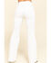 Image #2 - Flying Tomato Women's Tie Front Flare Jeans, White, hi-res