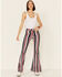 Shyanne Women's American Stripe Flare Leg Jeans, Red, hi-res