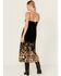 Image #4 - Beyond The Radar Women's Velour Printed Midi Dress, Black, hi-res