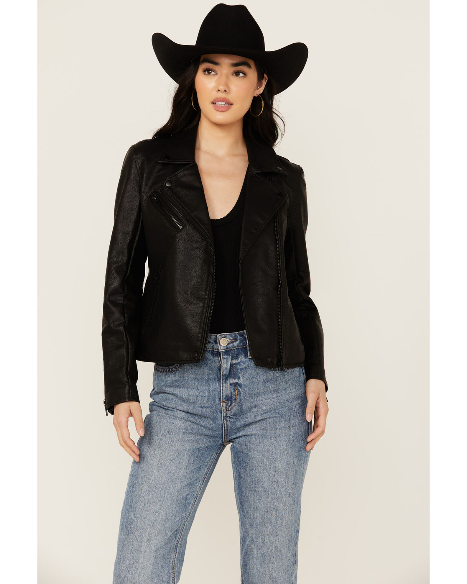 Product Name BLANKNYC Women s Faux Leather Moto Jacket