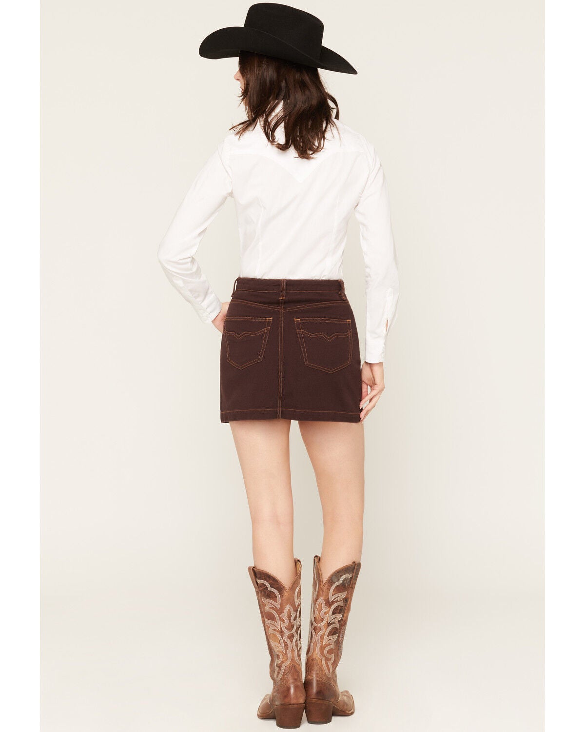 Image #3 - Ariat Women's Calvary Mini Skirt, Purple, hi-res