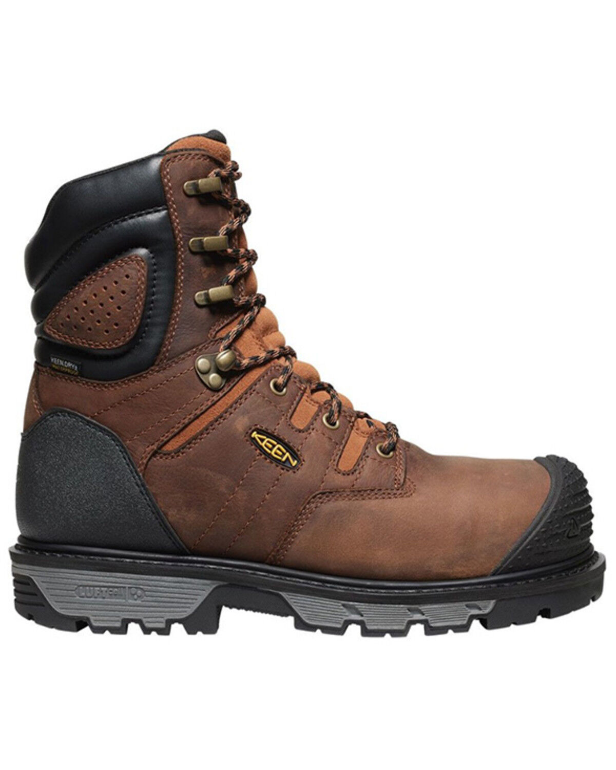 Image #2 - Keen Men's 8" Camden Insulated Waterproof Work Boots - Carbon Fiber Toe, Brown, hi-res