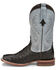Image #3 - Tony Lama Men's Searcy Exotic Full Quill Ostrich Western Boots - Broad Square Toe, Dark Blue, hi-res