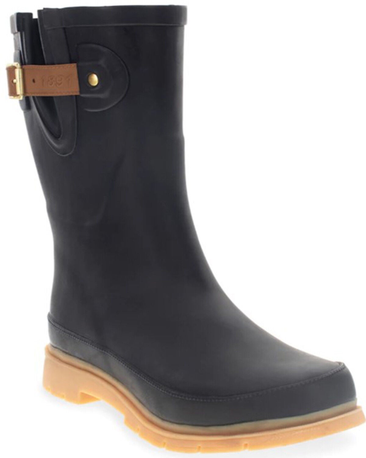 Western Chief Women's Heritage Mid Rain Boots - Round Toe, Black, hi-res