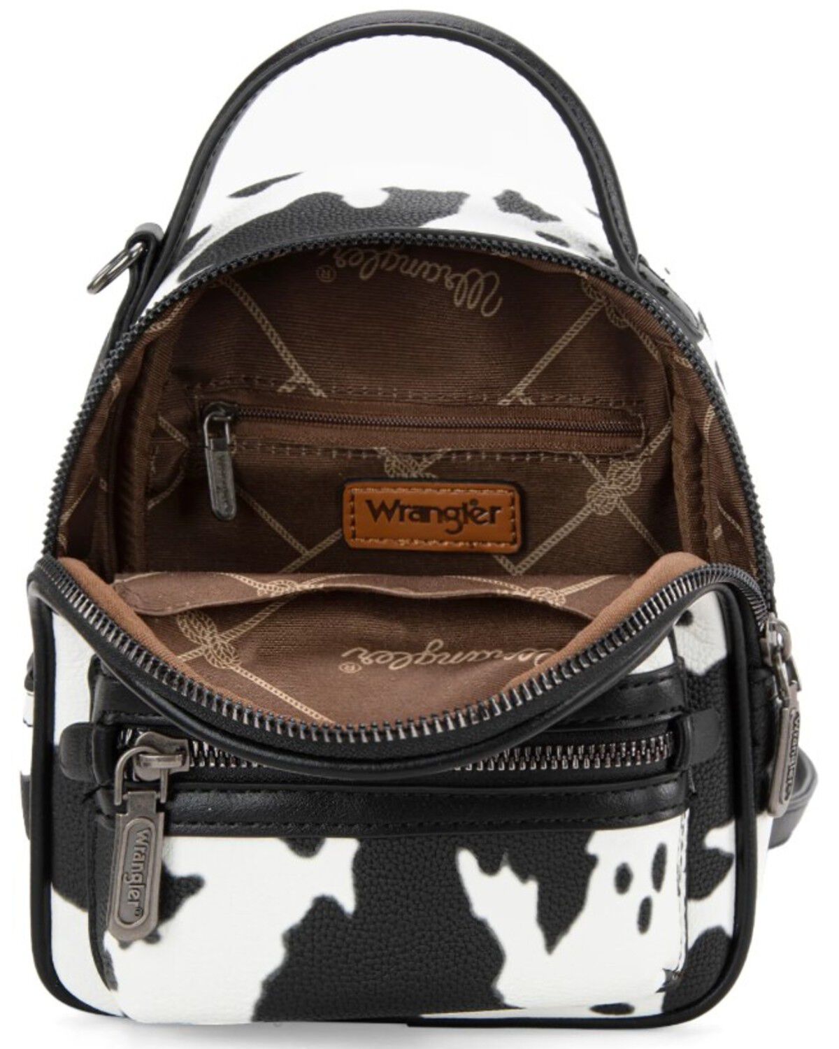 Image #3 - Wrangler Women's Cow Print Mini Backpack, Black, hi-res