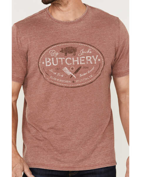 Image #3 - Flag & Anthem Men's Big Jacks Butchery Graphic T-Shirt , Red, hi-res