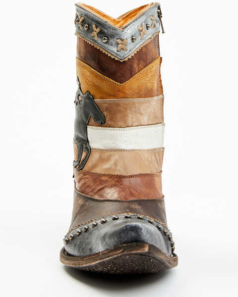 Image #4 - Old Gringo Women's Ashby Western Booties - Snip Toe, Silver, hi-res