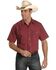 Image #1 - Ely Walker Men's Tonal Dobby Striped Short Sleeve Pearl Snap Western Shirt, , hi-res