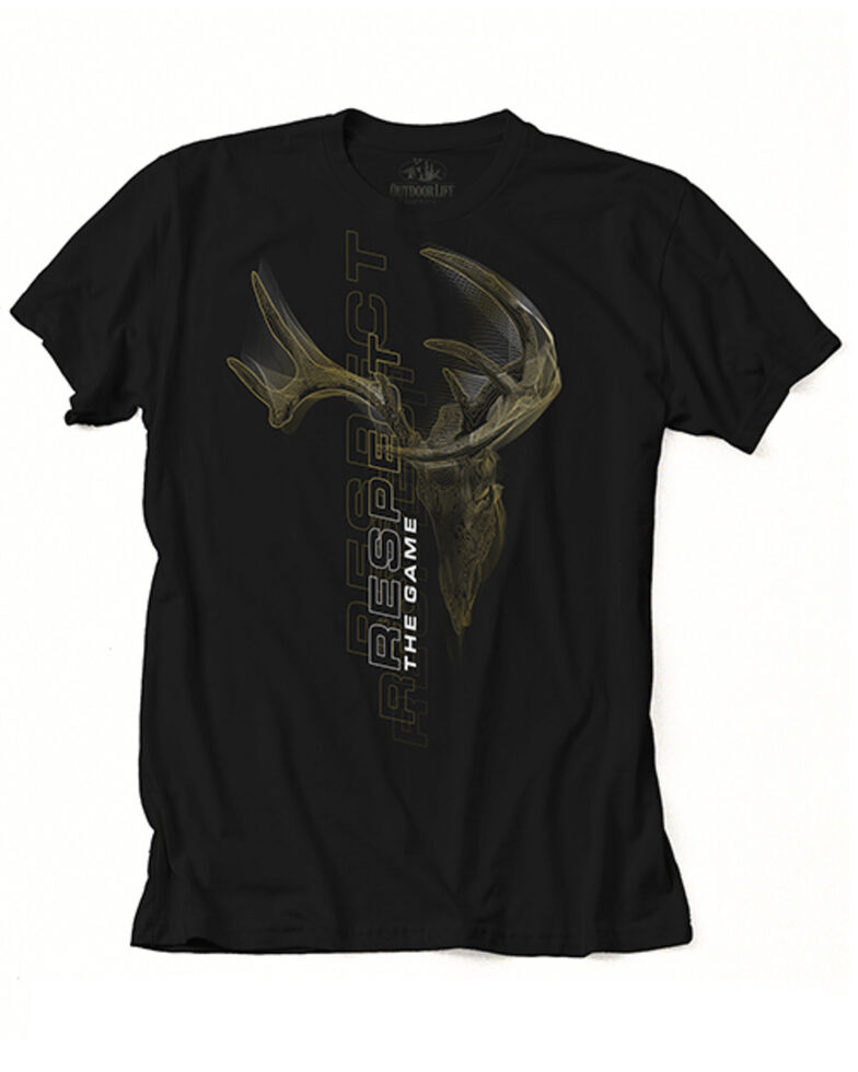 Smith & Wesson Men's Respect The Game Deer Graphic Short Sleeve T-Shirt, Black, hi-res