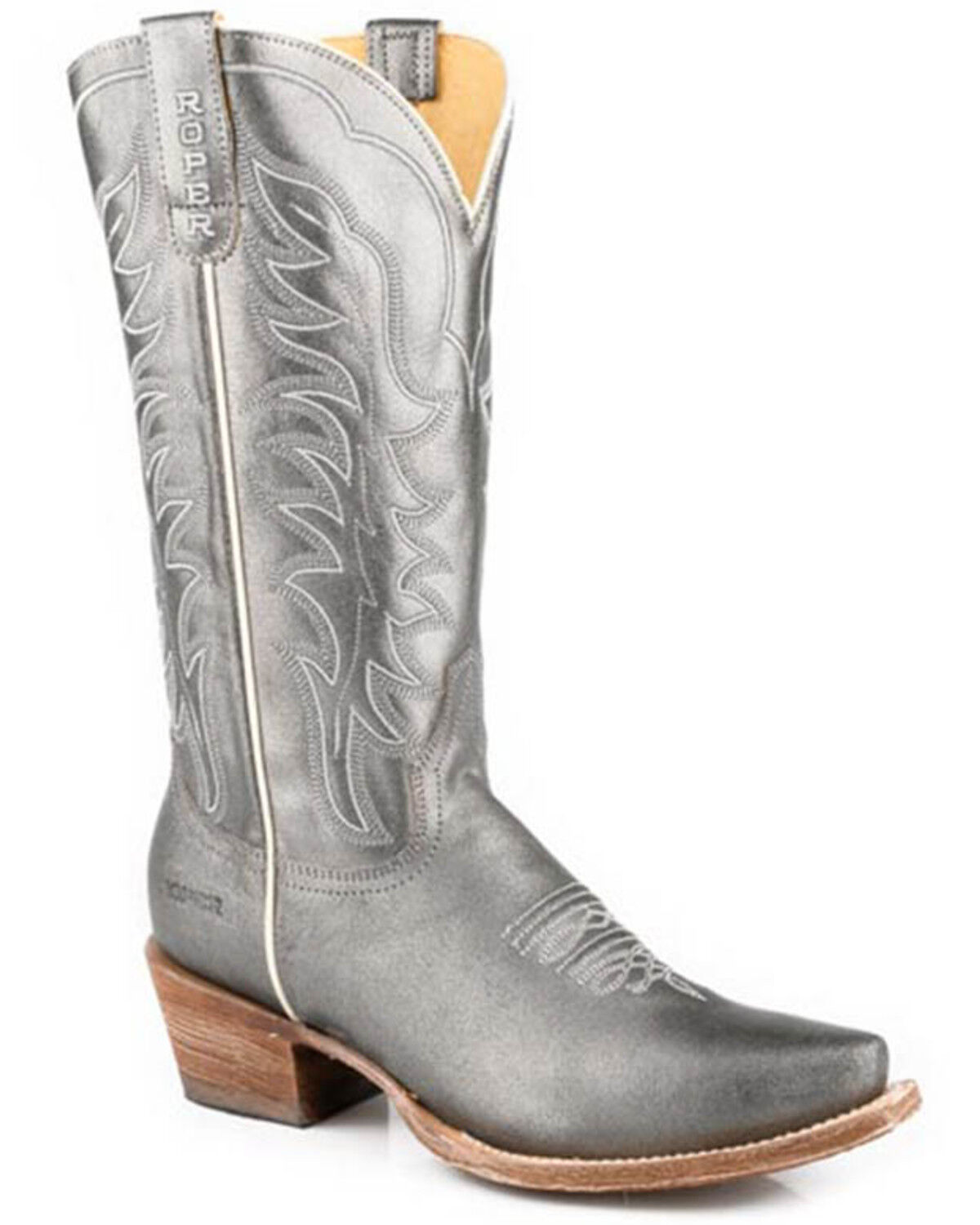 Image #1 - Roper Women's Layla Western Boots - Snip Toe, Grey, hi-res