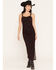 Image #1 - Rock & Roll Women's Flocked Conversational Print Mesh Mini Dress, Black, hi-res