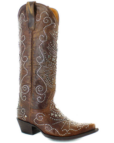 Image #1 - Old Gringo Women's Alyssa Western Boots - Snip Toe, Brown, hi-res