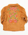 Image #4 - Fornia Toddler Girls' Floral Embroidered Fringe Jacket, Camel, hi-res