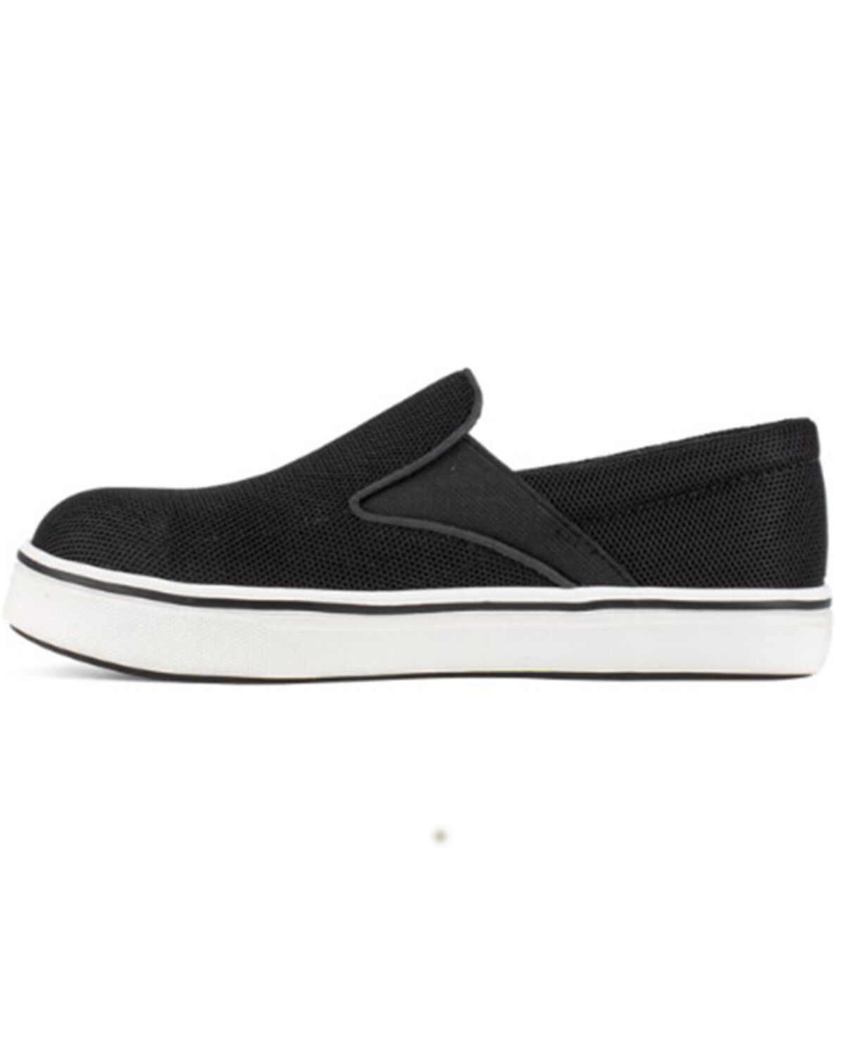 Image #3 - Reebok Women's Comfortie Slip-On Casual Work Shoes - Steel Toe, Black/white, hi-res